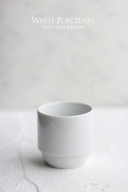 【ポーセリンアート 白磁 販売】用途多用な使いやすいパイルアップカップを入荷！